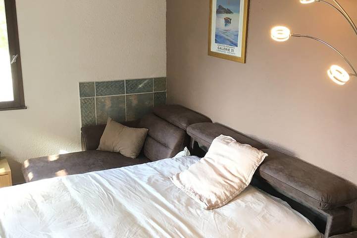 Mini-Villa mit Meerblick, 5 Minuten zu den Stränden von Santa Giulia in Santa Giulia, Porto-Vecchio