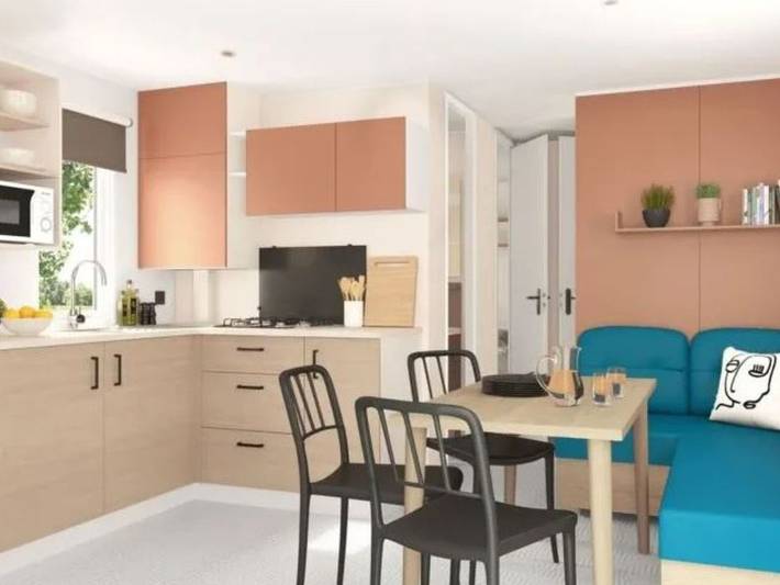 Mobil home pour 6 personnes, avec piscine et terrasse à Messanges - 2