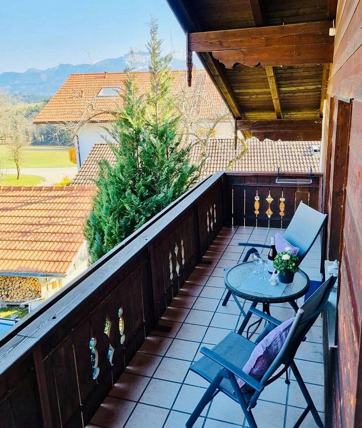Vakantiewoning voor 2 personen, met balkon aan de Chiemsee