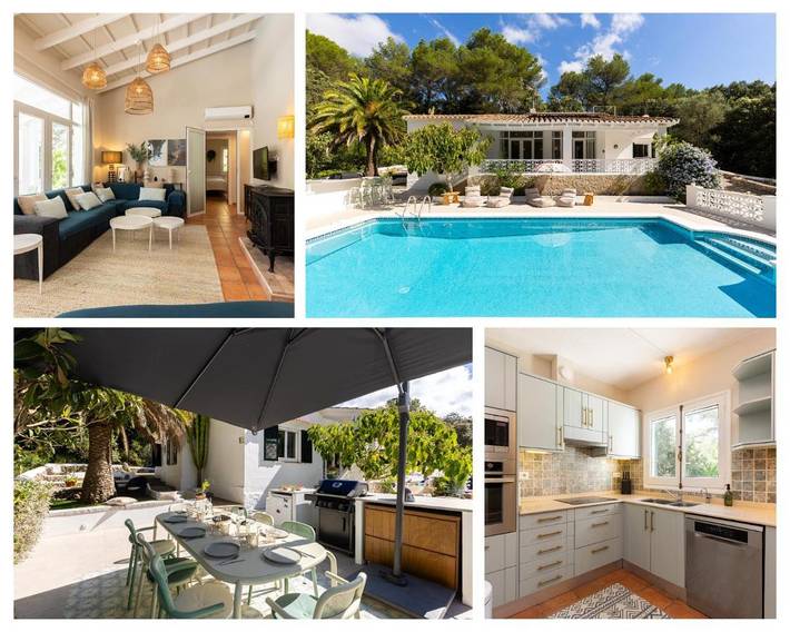 Casa de vacaciones para 8 personas, con Terraza además de Jardín y Piscina en Mercadal