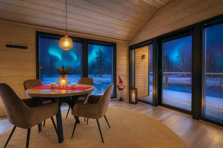 Location de vacances pour 2 personnes, avec vue sur le lac et vue ainsi que jardin et sauna dans Laponie - 4