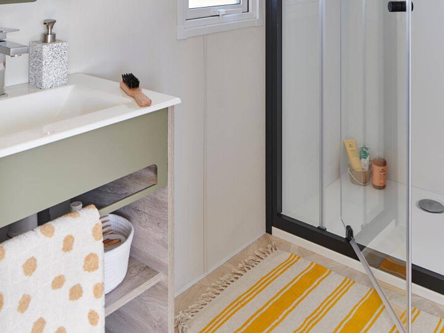 Flower Camping les Nauves - Mobilheim 4 personen - Premium 33m² (2 Schlafräume - 4Pers) + Geschirrspüler in Belvès, Périgord Noir