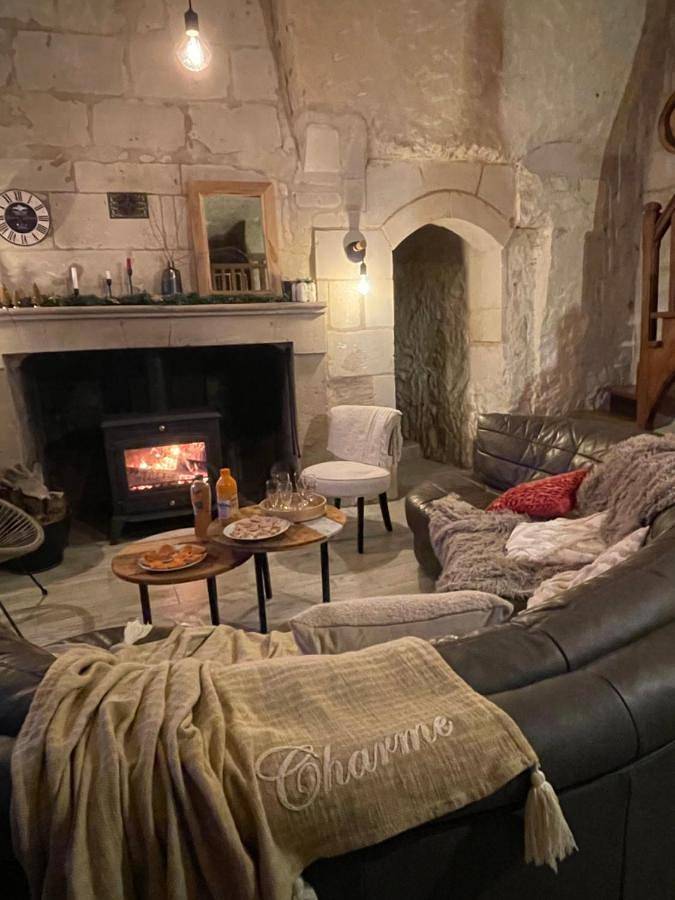 Gite des Perreyeurs - maison troglodyte avec vue sur Loire in Montsoreau, Vallée de la Loire