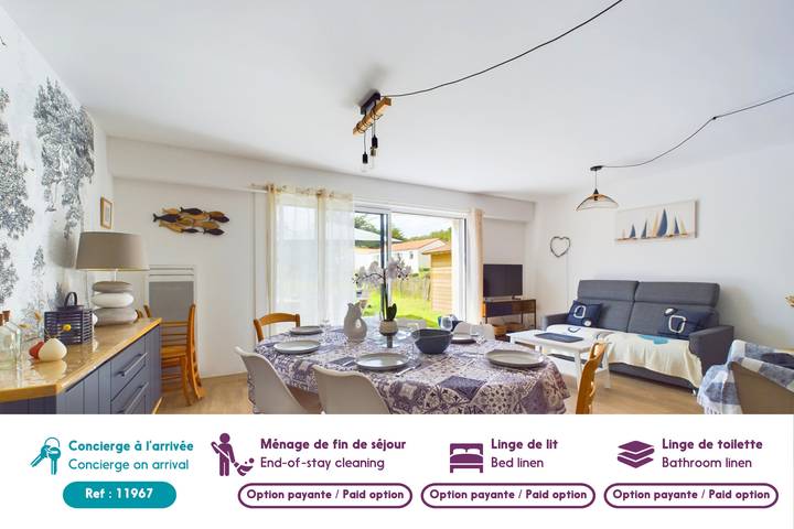 Location de vacances pour 7 personnes, avec piscine ainsi que jardin et terrasse dans Plage naturiste (Olonne-sur-Mer) - 3