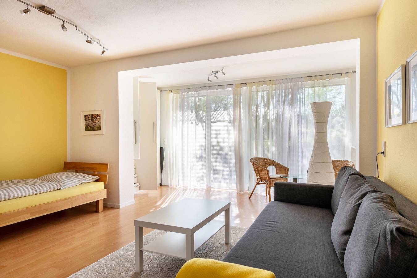 Monolocale intero, Studio 'Kocher' con terrazza condivisa e Wi-Fi in Michelbach an der Bilz, Hohenlohe