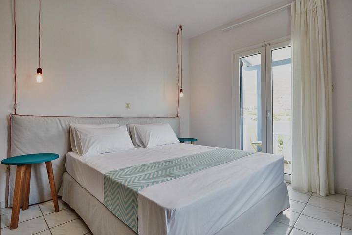 Monolocale intero, Monolocale 'Irene 5 Standard Double 2' con vista mare, Wi-Fi e aria condizionata in Andros