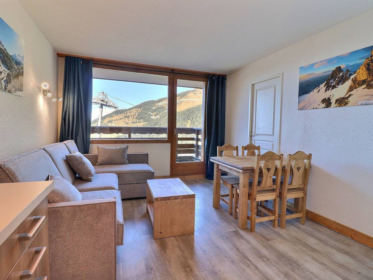 Apartamento entero, Apartamento acogedor para 4 en primera línea de pistas, Les Allues in Méribel-Mottaret, Les Allues