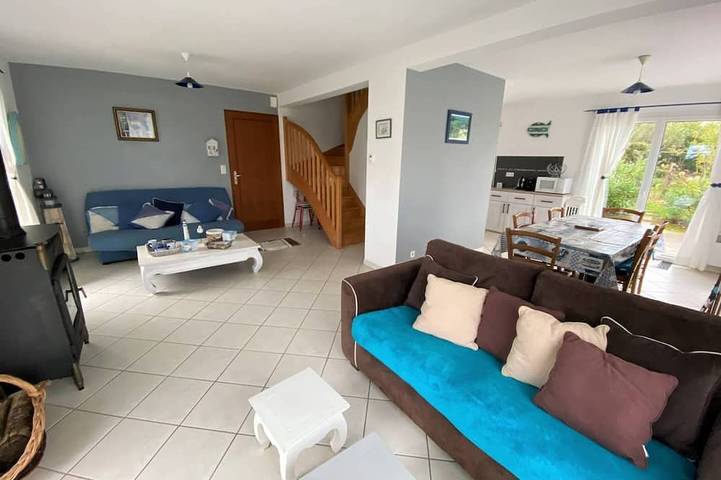 Location de vacances pour 6 personnes, avec jardin dans Plage de la Fresnaye