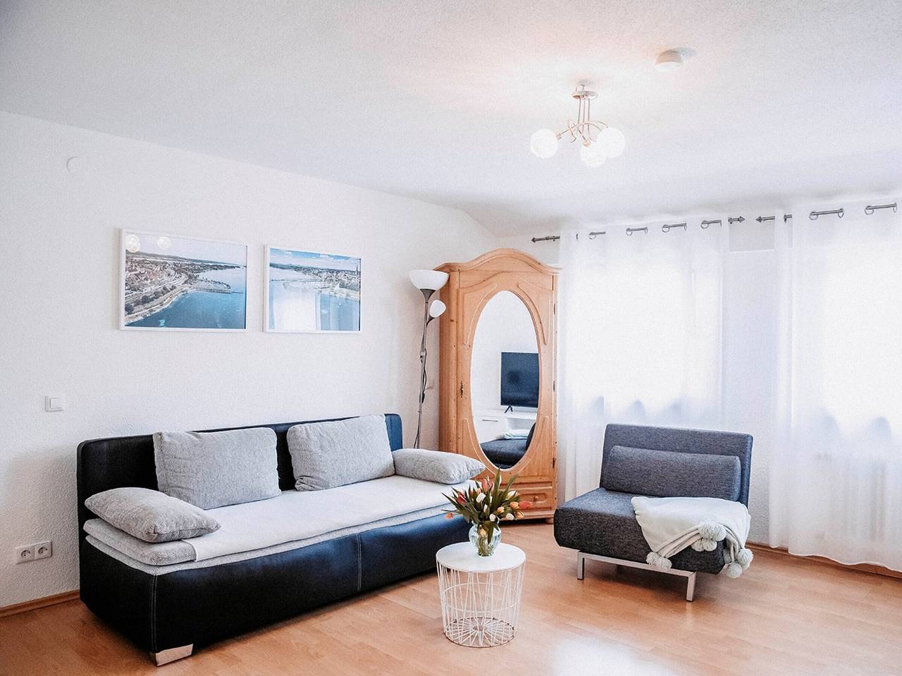 Ganze Wohnung, Ferienwohnung 'Auszeit Am See' mit Gemeinschaftsgarten, Balkon und Wi-Fi in Moos, Untersee