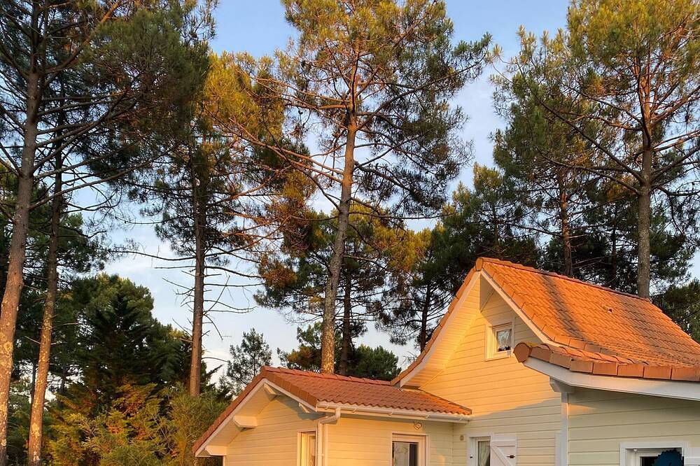 Chalet Colibri, centre naturiste La Jenny, directement sur l'Atlantique in Le Porge, Parc naturel régional du Médoc