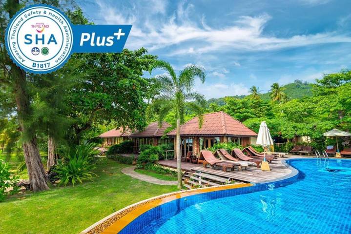 Station pour 2 personnes, avec jardin ainsi que terrasse et piscine dans Ko Yao Yai