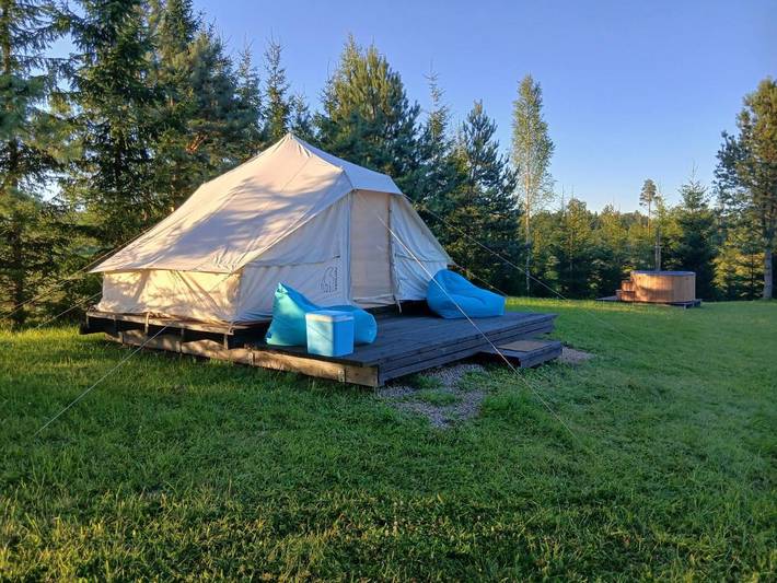 Bungalow für 4 Personen, mit Terrasse und Sauna sowie Ausblick und Seeblick in Estland - 2
