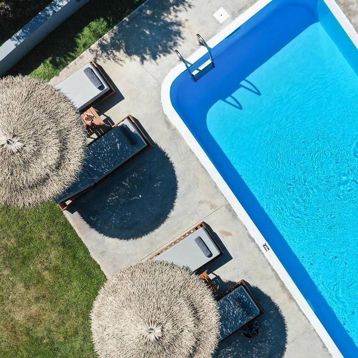 Ferienhaus für 8 Personen, mit Terrasse und Garten sowie Pool und Ausblick