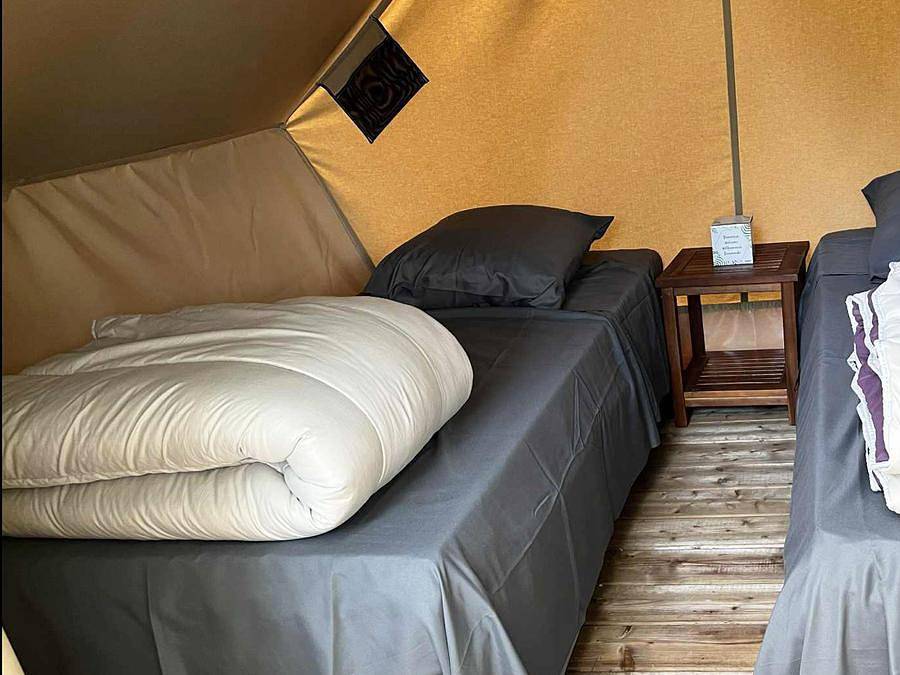 Camping Le Peyrolais - Safarizelt 2 personen - Zelt Moorea in Saint-Julien-de-Peyrolas, Nimes und Umgebung