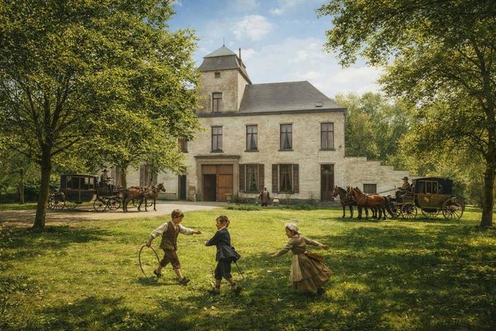 Chambre d’hôte pour 4 personnes, avec terrasse ainsi que vue et jardin dans Hainaut