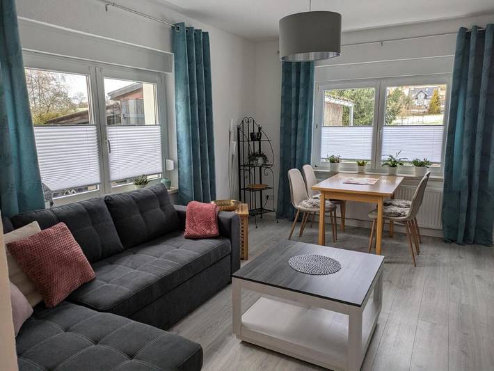 Ferienwohnung für 4 Personen, mit Terrasse und Garten sowie Ausblick in Colditz