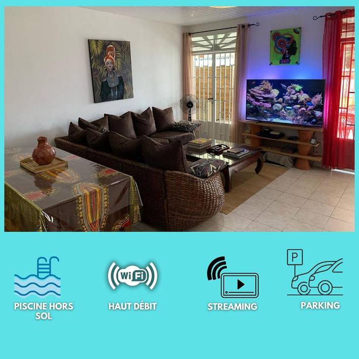 Location de vacances pour 4 personnes, avec jardin et piscine à Montsinéry-Tonnegrande