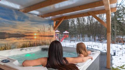 Ferienhaus für 6 Personen, mit Whirlpool und Sauna sowie Garten und Terrasse in Lenz