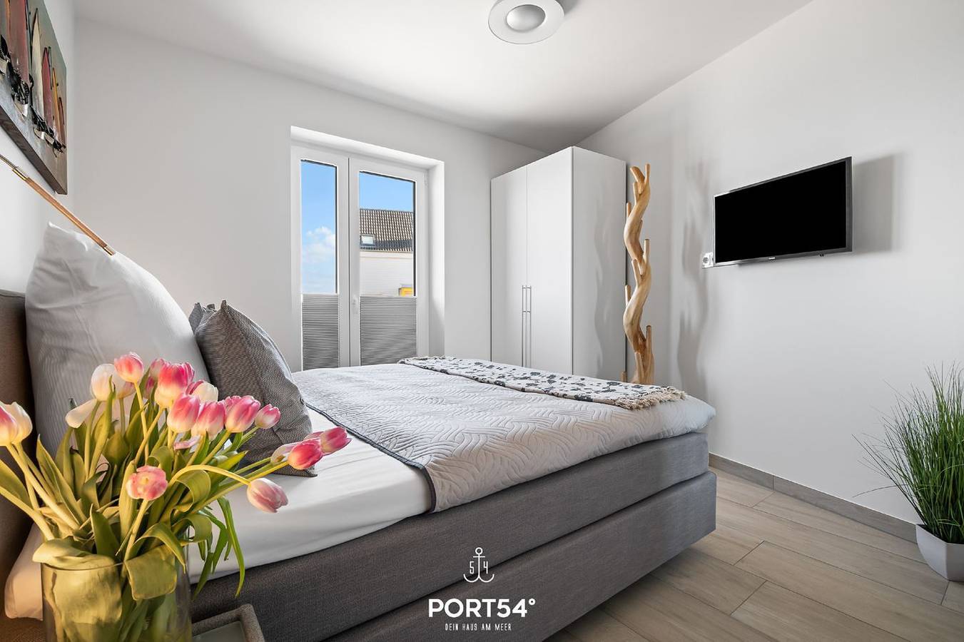 Ganze Wohnung, Hafenglück - Sauna, Balkon, 1. Reihe am Wasser, Hafenblick, 1. Stock, Fahrstuhl in Olpenitz, Kappeln