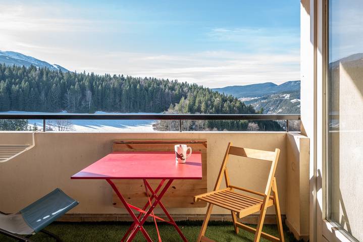 Studio pour 4 personnes, avec Balcon et Jardin