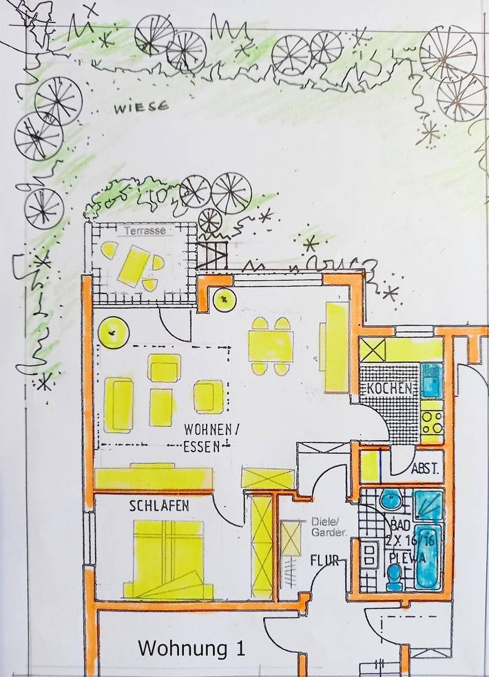Ferienwohnung für 2 Personen, mit Terrasse und Garten in Bad Marienberg - 2