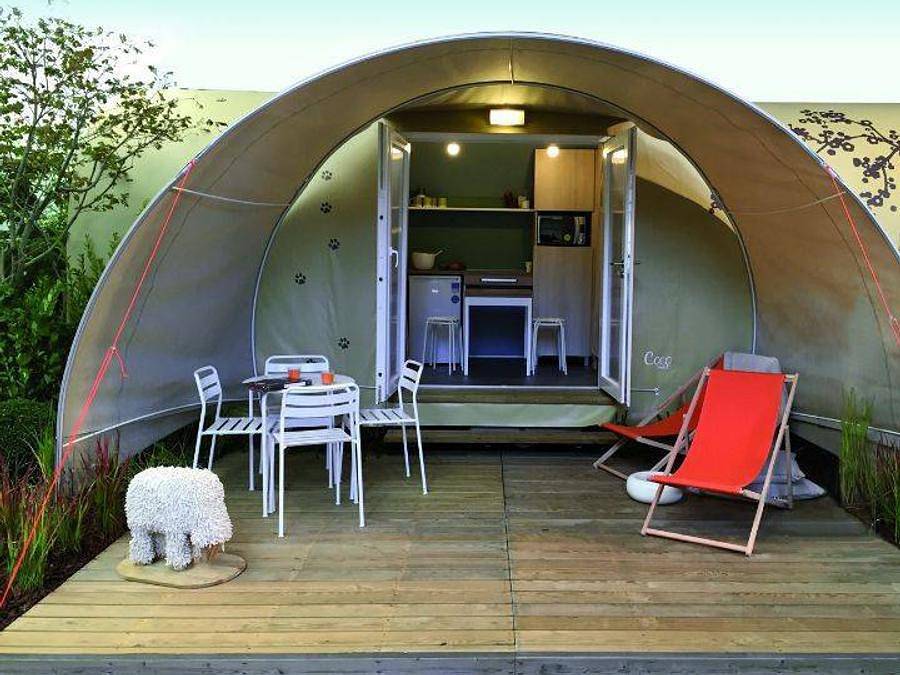 Camping Du Pasquier - Bungalowzelt 4 personen - Coco Sweet (Ohne Sanitäranlagen) in Dole, Jura