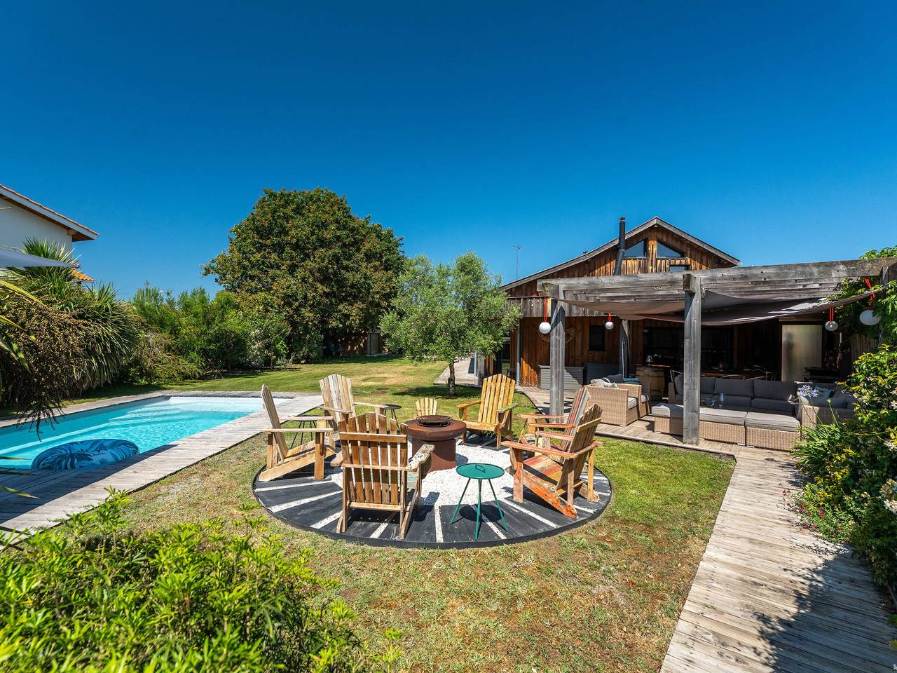 Maison familiale style loft à Biscarrosse - 10 personnes, piscin in Biscarrosse (bourg), Biscarrosse