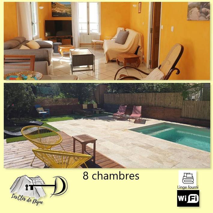 Apartamento de vacaciones para 20 personas, con vistas además de piscina y jardín - 1