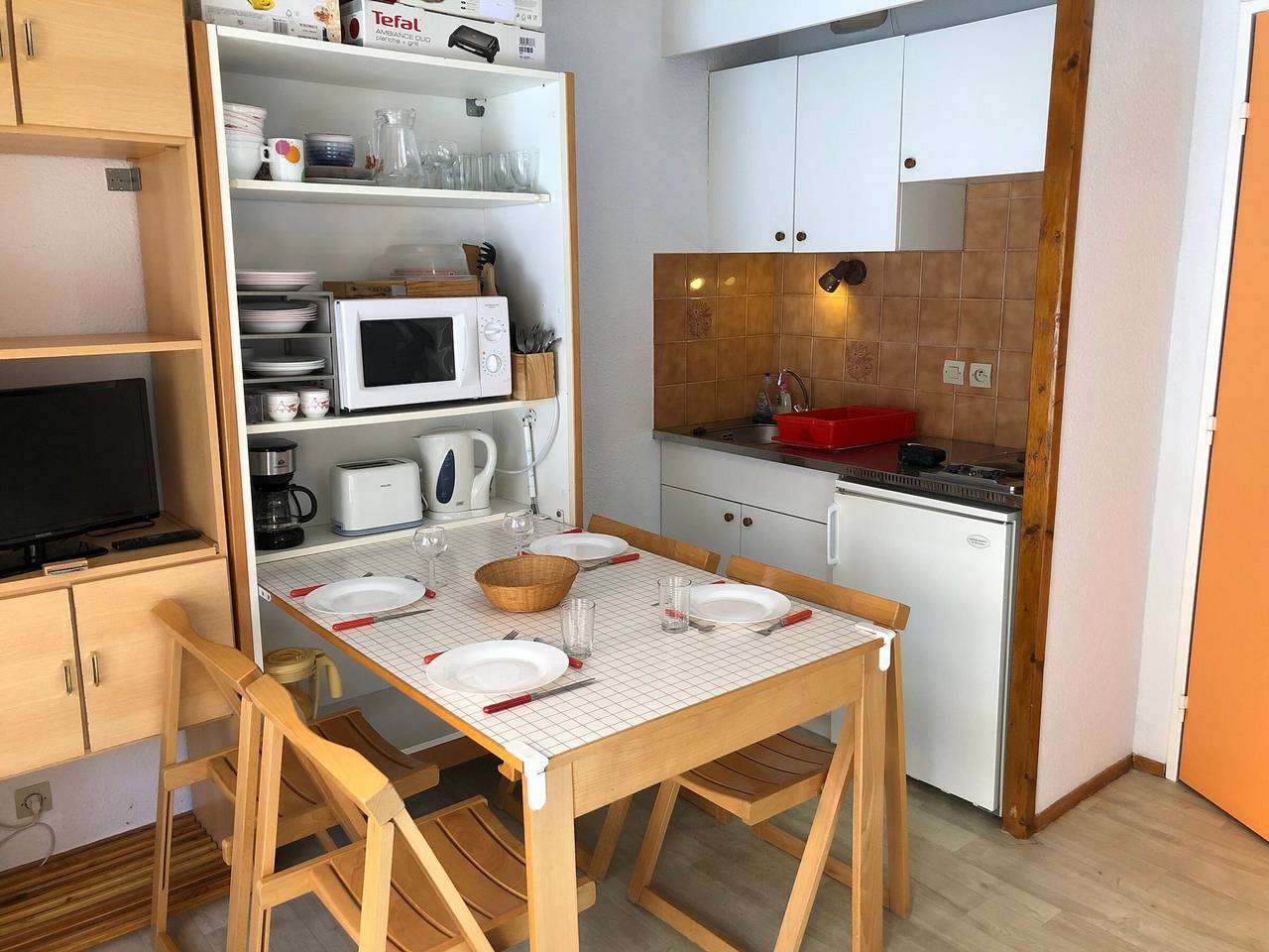 Estudio entero, Estudio con alcoba para 4 pers con terraza en Contamines-Montjoie in Les Contamines-Montjoie, Pays du Mont-Blanc