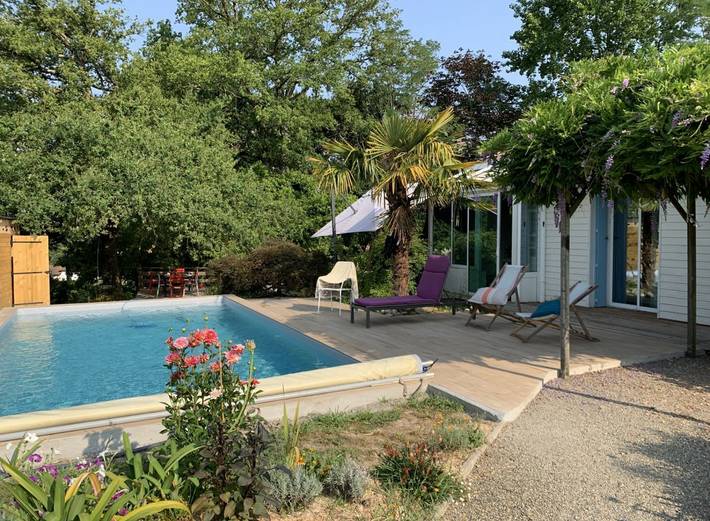 Cottage pour 3 personnes, avec jardin et piscine à Hastingues