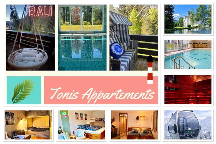 Ferienwohnung für 3 Personen, mit Garten und Sauna sowie Seeblick und Pool, kinderfreundlich in Sankt Martin bei Lofer - 2