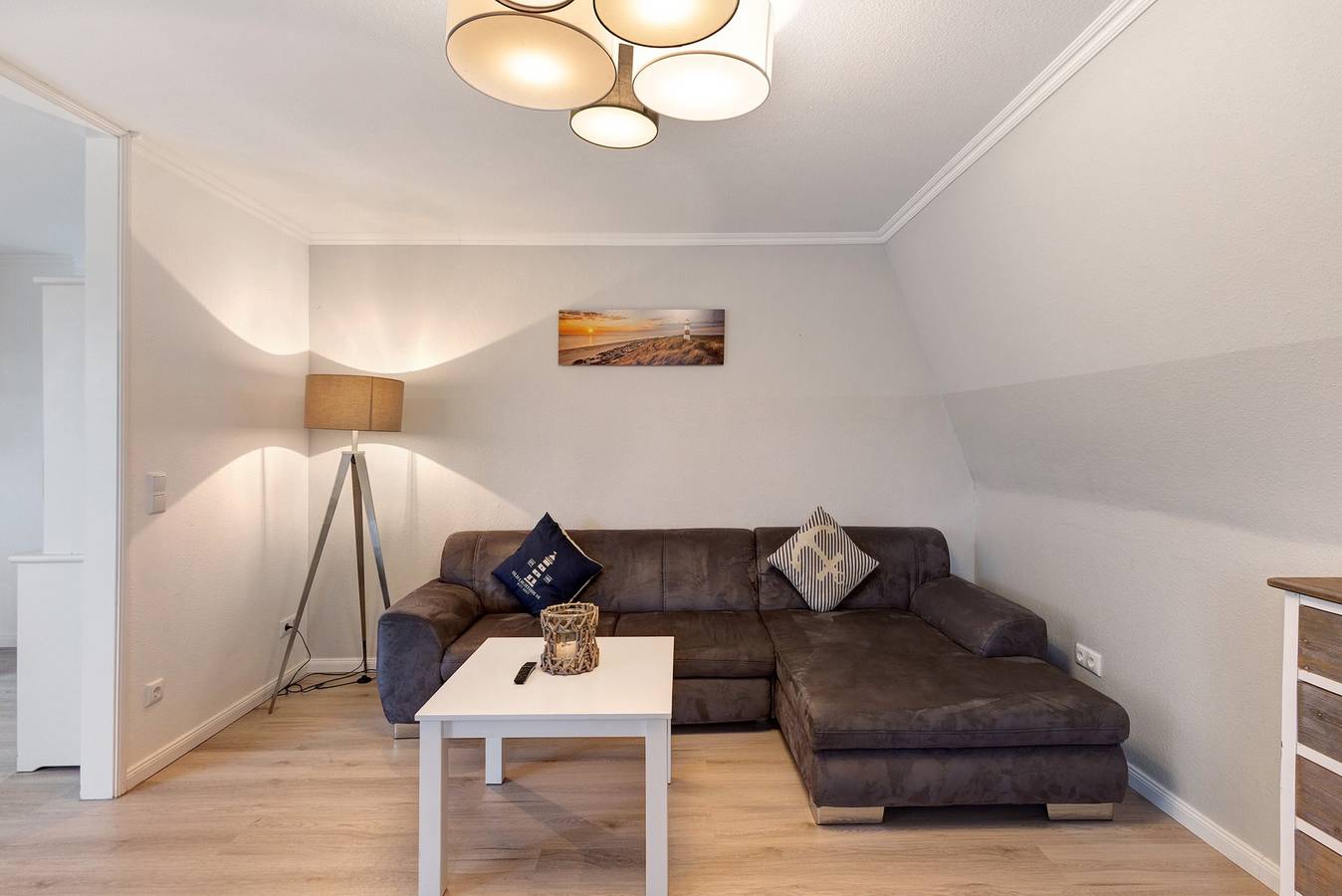 Ganze Wohnung, Ferienwohnung Leuchtfeuer über zwei Ebenen mit seitlichem Meerblick, Balkon und Wlan in Ostseebad Travemünde, Lübeck