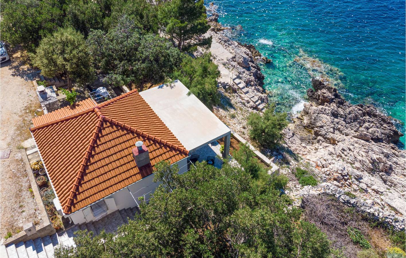 Gemütliche Wohnung mit Terrasse, WLAN und Parkplatz, 100 m bis zur Küste in Potomje, Dubrovnik-Neretva