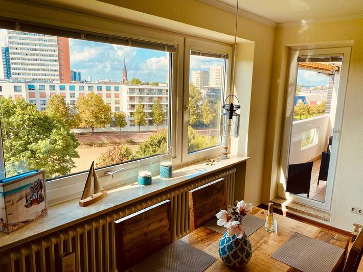 Ferienwohnung für 4 Personen, mit Ausblick und Garten in Geestemünde - Nord