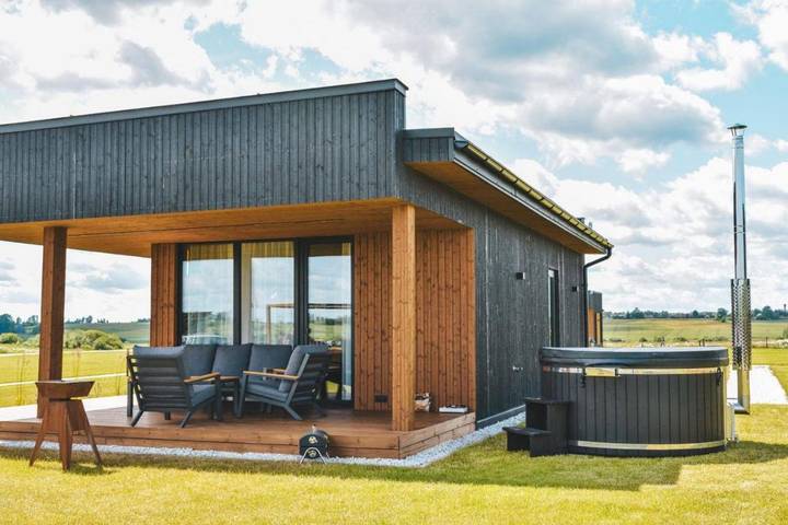 Dom dla 6 osób, z sauna i ogród oraz jacuzzi w Litwa