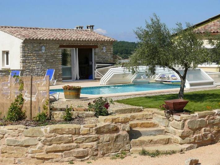 Maison de vacances pour 6 personnes, avec jardin ainsi que vue et piscine - 1