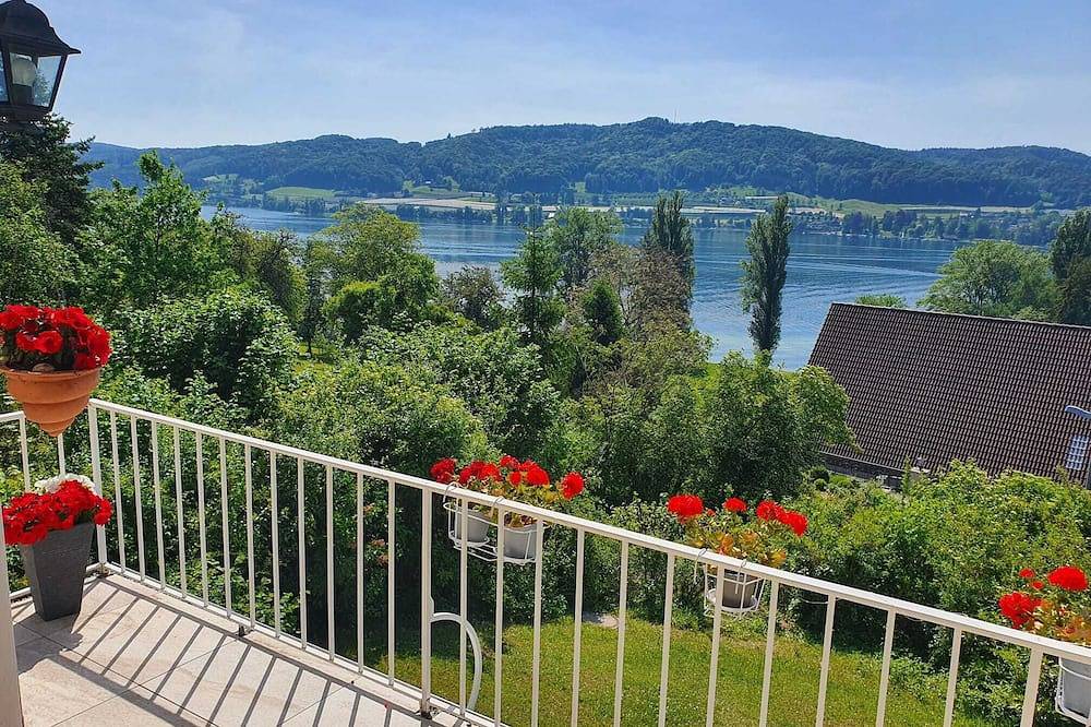 Ferienhaus Bellevue, fussnah zu öffentlichem Bodensee Seezugang, Panorama-Seesicht in Öhningen, Untersee