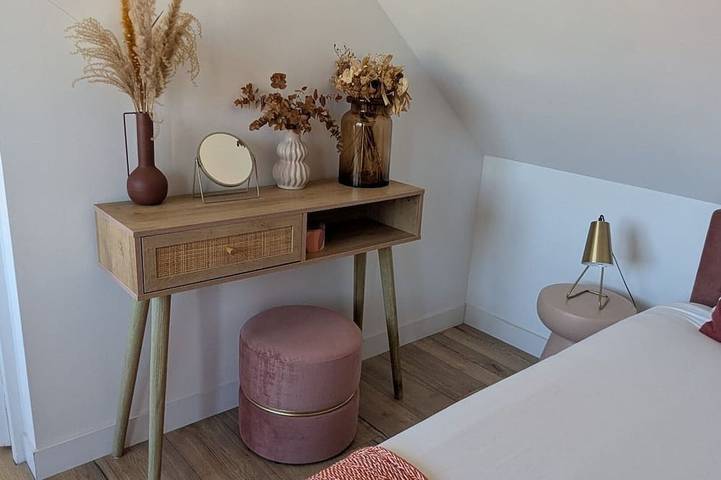 Ferienhaus-Familie-Gartenblick-Ensuite mit Dusche in Vernon (Normandie), Évreux und Umgebung