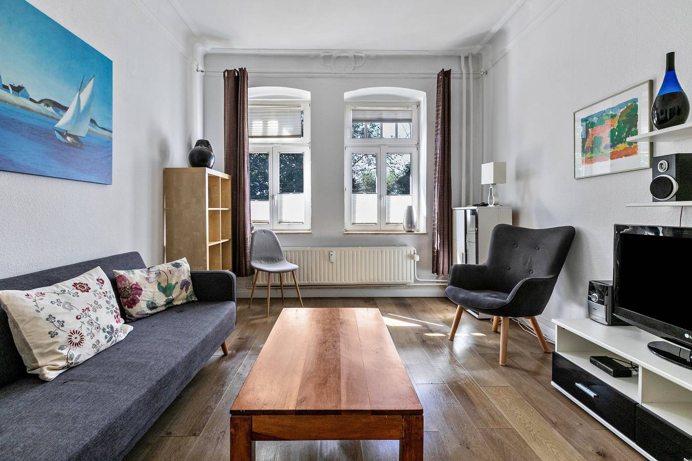 Apartamento entero, Apartamento 'Möbiliertes Wohnen Auf Dem Sandberg' con terraza privada y Wi-Fi in Flensburgo, Fiordo de Flensburg