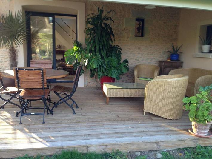 Maison de vacances pour 2 personnes, avec Terrasse et Jardin ainsi que Piscine et Sauna