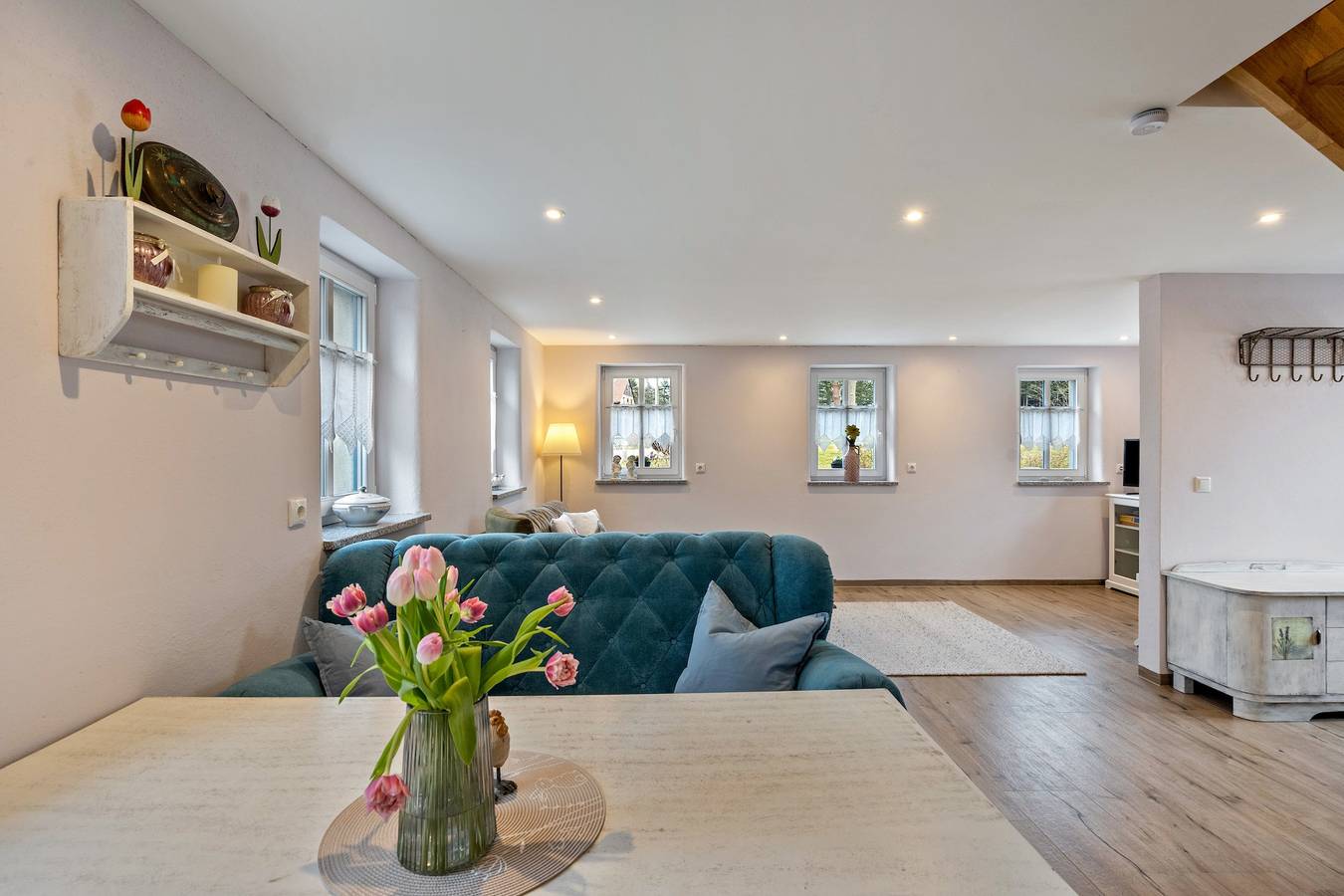 Ganze Wohnung, Ferienwohnung Landlust" mit privater Terrasse, Gemeinschaftsgarten und Wi-Fi in Leutersdorf, Oberlausitz-Niederschlesien