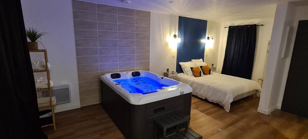Hôtel pour 2 personnes, avec Jacuzzi ainsi que Terrasse et Vue