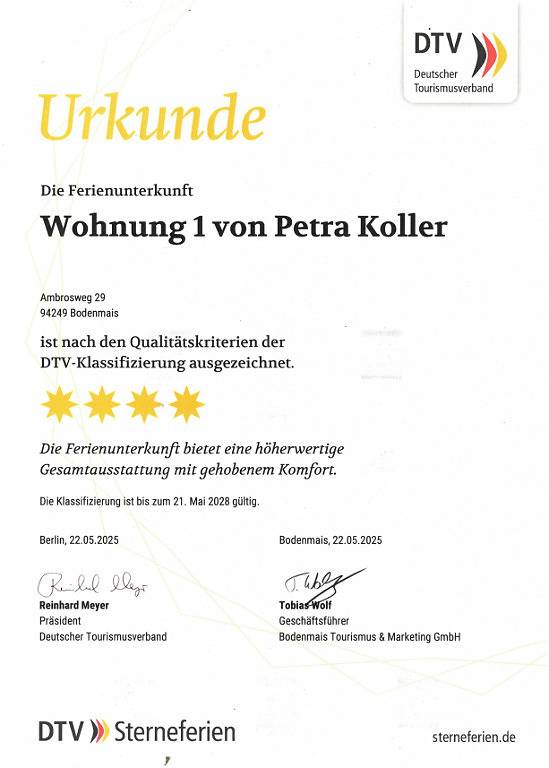 Ferienwohnung für 2 Personen, mit Balkon und Balkon/Terrasse sowie Terrasse und Garten in Bodenmais