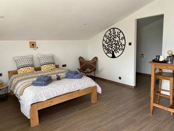 Chambre d’hôte pour 2 personnes, avec terrasse et vue, animaux acceptés à Uffholtz