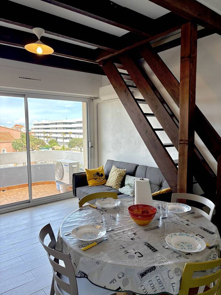 Gîte pour 5 personnes, avec balcon et balcon/terrasse, animaux acceptés dans Plage du Village (Le Barcares) - 2