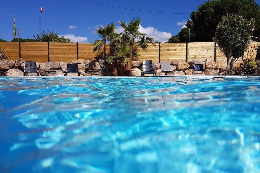 Zecamping 3* familial pataugeoire fitness hammam mobil-home Tv clim in Bizanet, Mittelmeerküste (Frankreich)