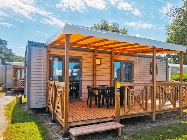Camping La Mer Blanche  - Mobilheim 5 personen - Presta+ (Klima+Tv) in Bénodet, Côte de Cornouaille