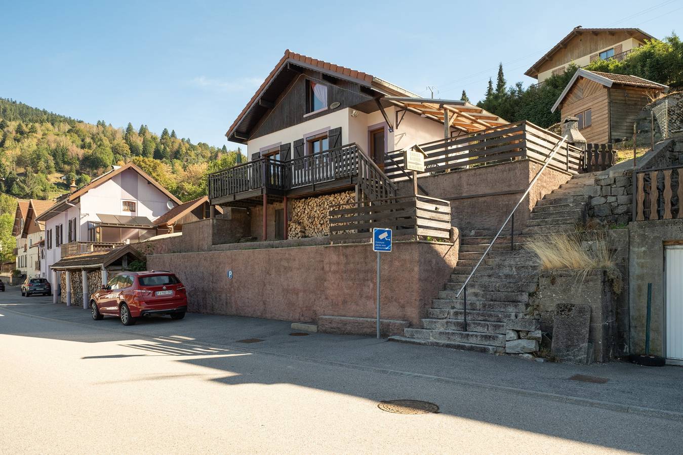 Chalet 'De Montagne' mit Bergblick, privater Terrasse und Wlan in Ventron, Regionaler Naturpark Belchen der Vogesen