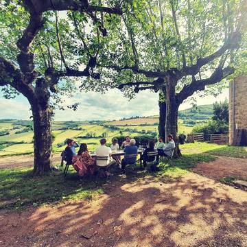 Gîte pour 4 personnes, avec terrasse et vue, animaux acceptés à Leynes