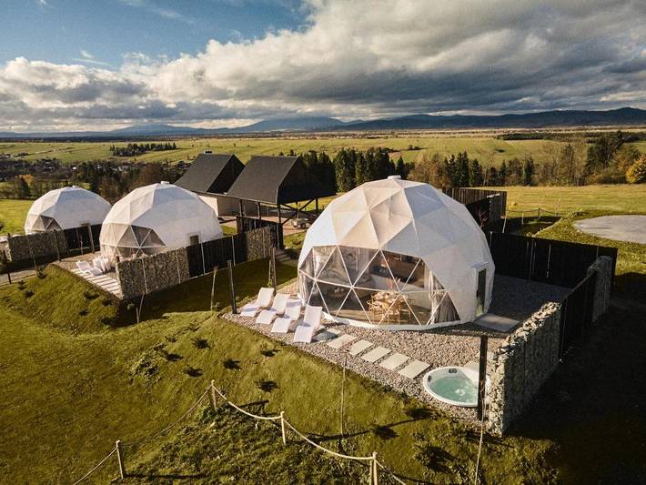 Glamping dla 4 osób, z jacuzzi i ogród na Małopolska